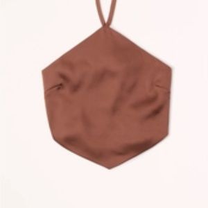 Abercrombie Brown Halter Scarf Top